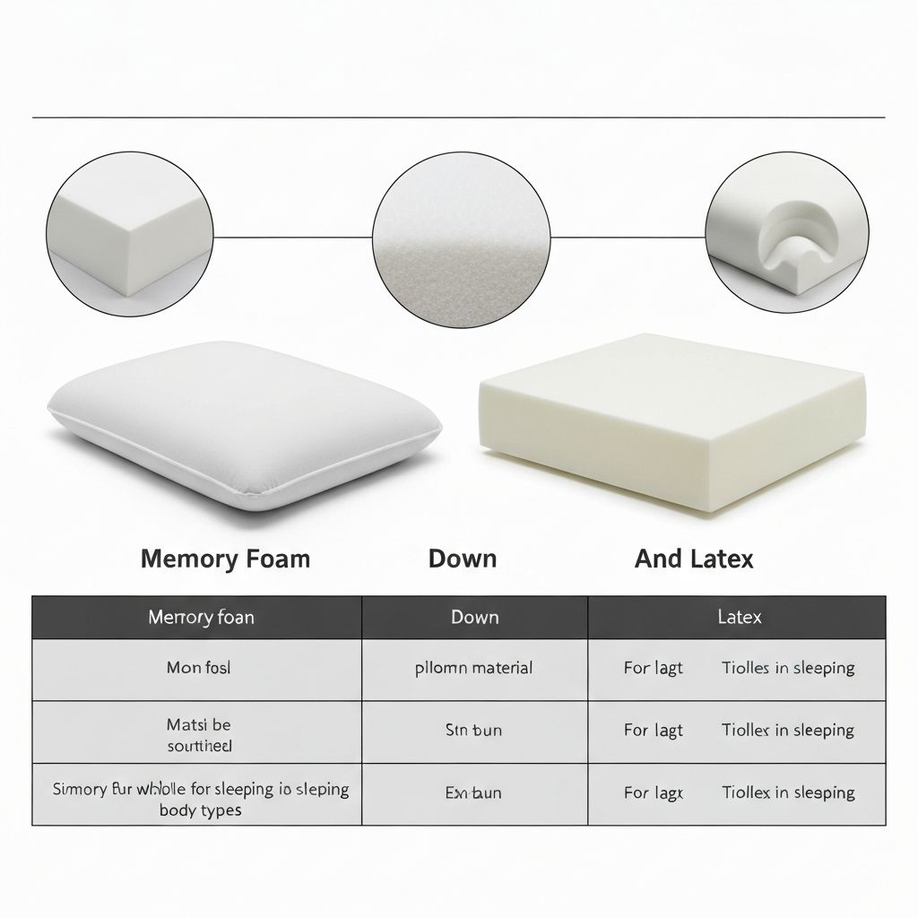 Pillow Materials Explained: Memory Foam vs Down vs Latex vs Buckwheat